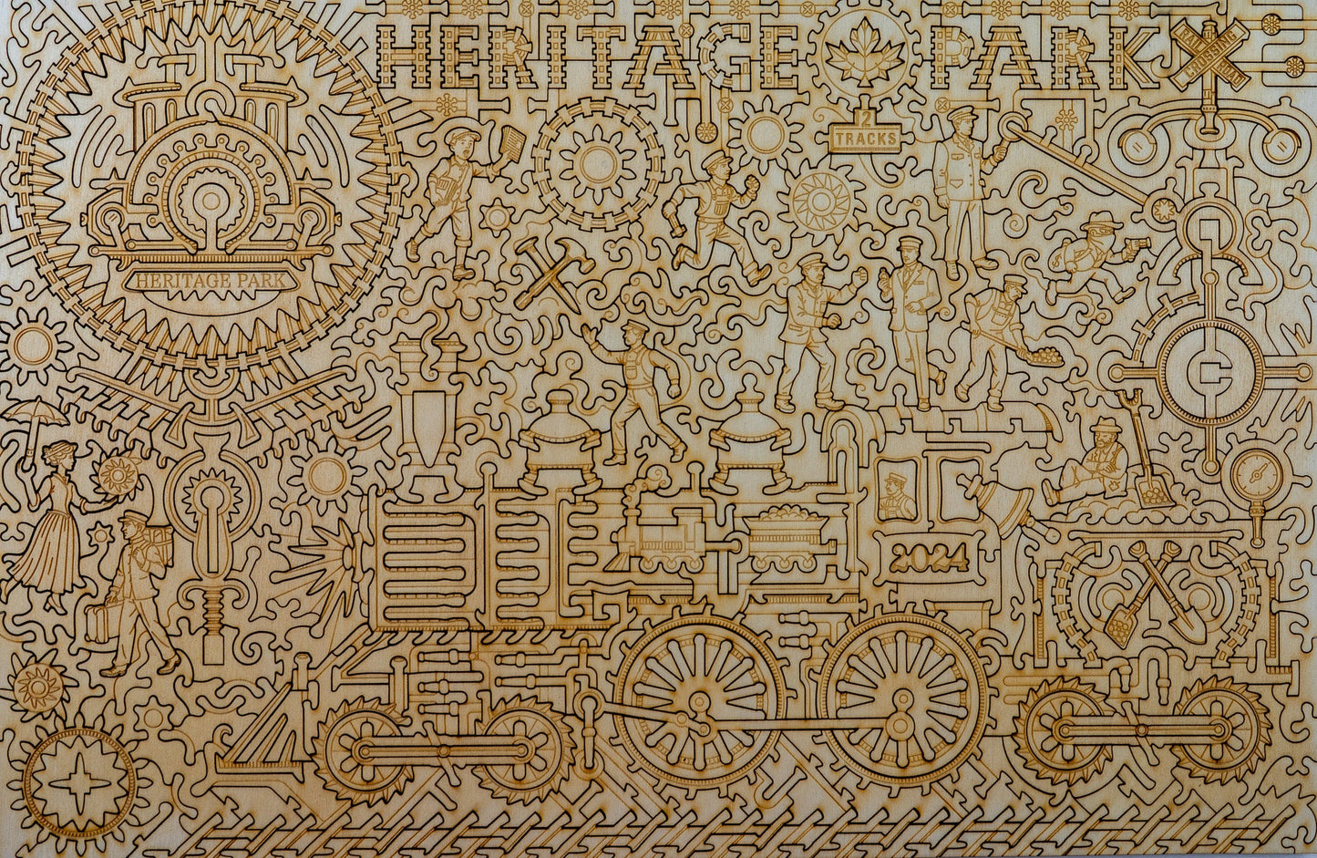 Heritage Express 3D wooden 2 sided puzzle