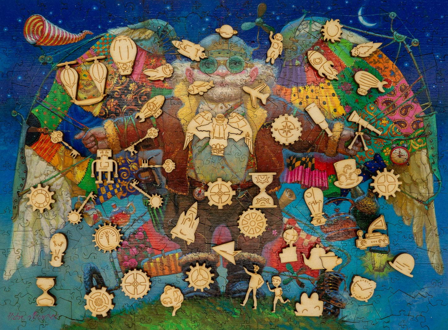 Optimist 3D wooden 2 sided puzzle