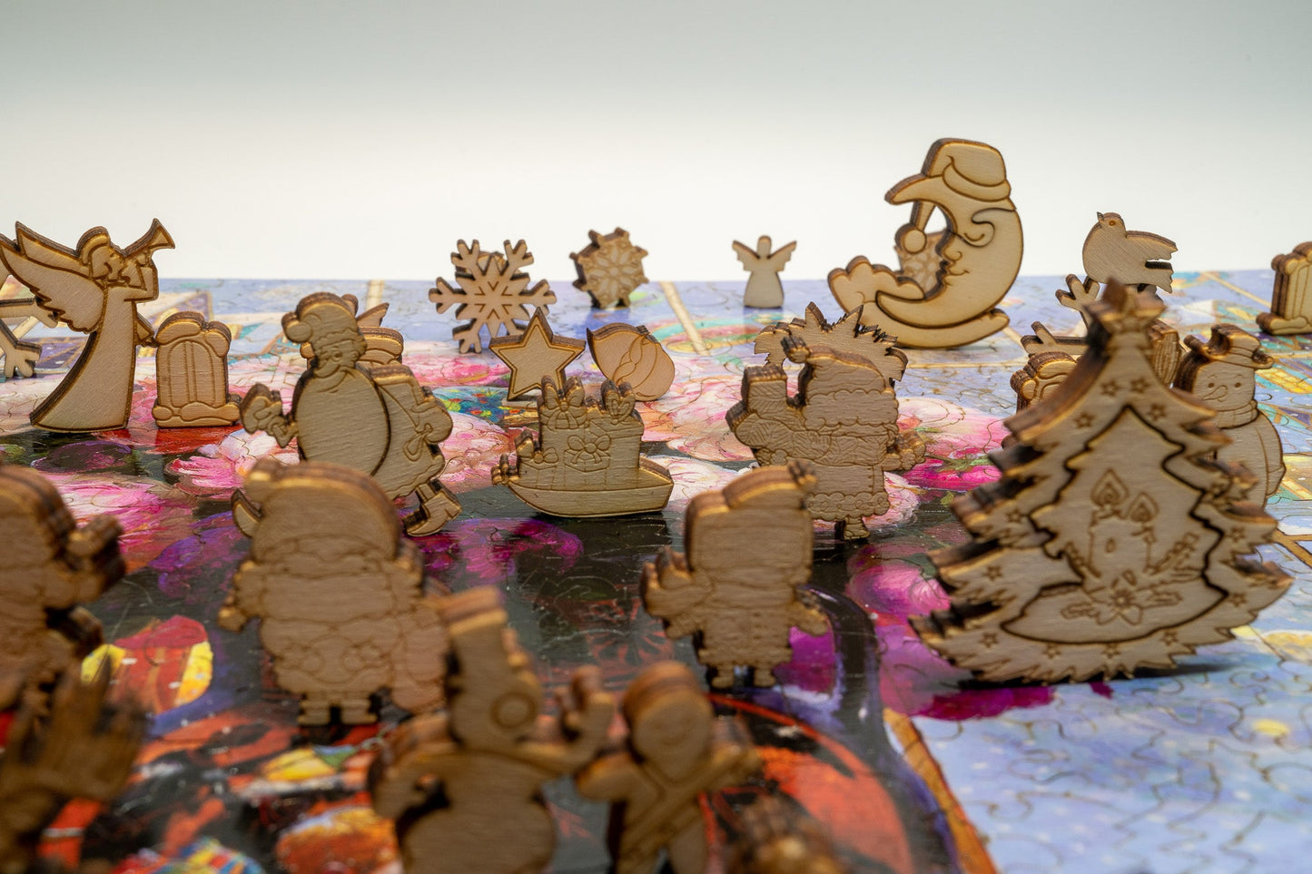 Winter Still Life 3D wooden 2 sided puzzle