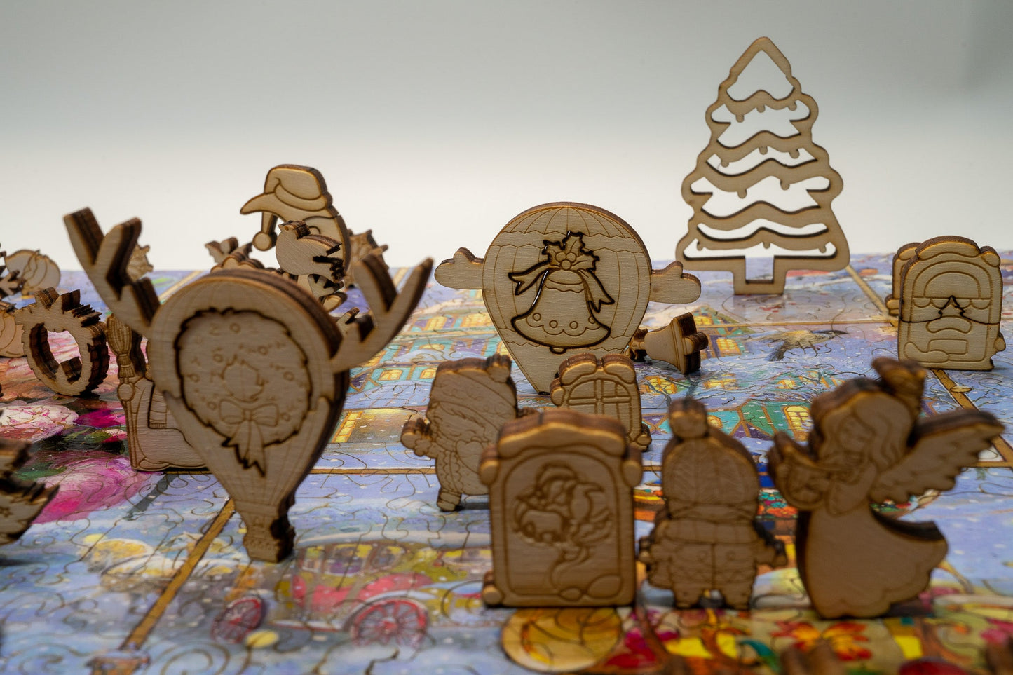 Winter Still Life 3D wooden 2 sided puzzle