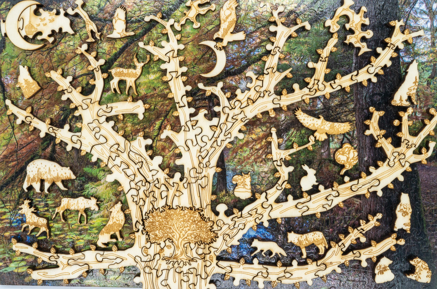 Enchanted Forest 3D wooden 2 sided puzzle