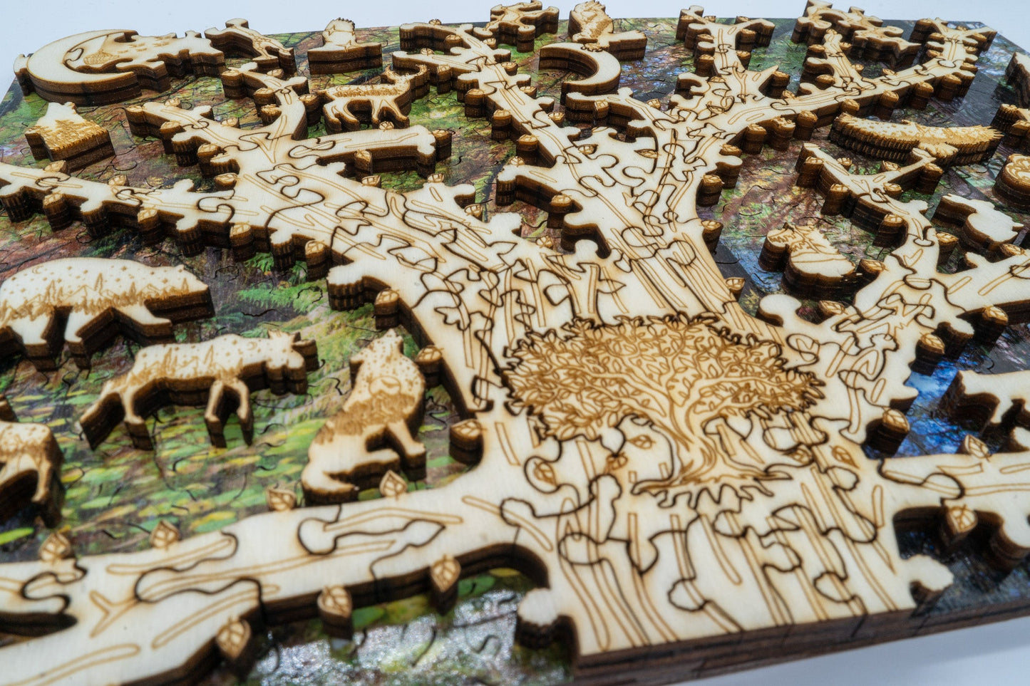 Enchanted Forest 3D wooden 2 sided puzzle