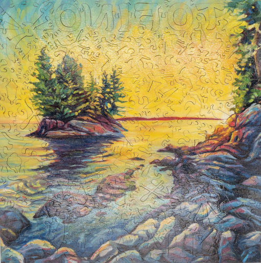 Tofino Sunset 3D wooden 2 sided puzzle