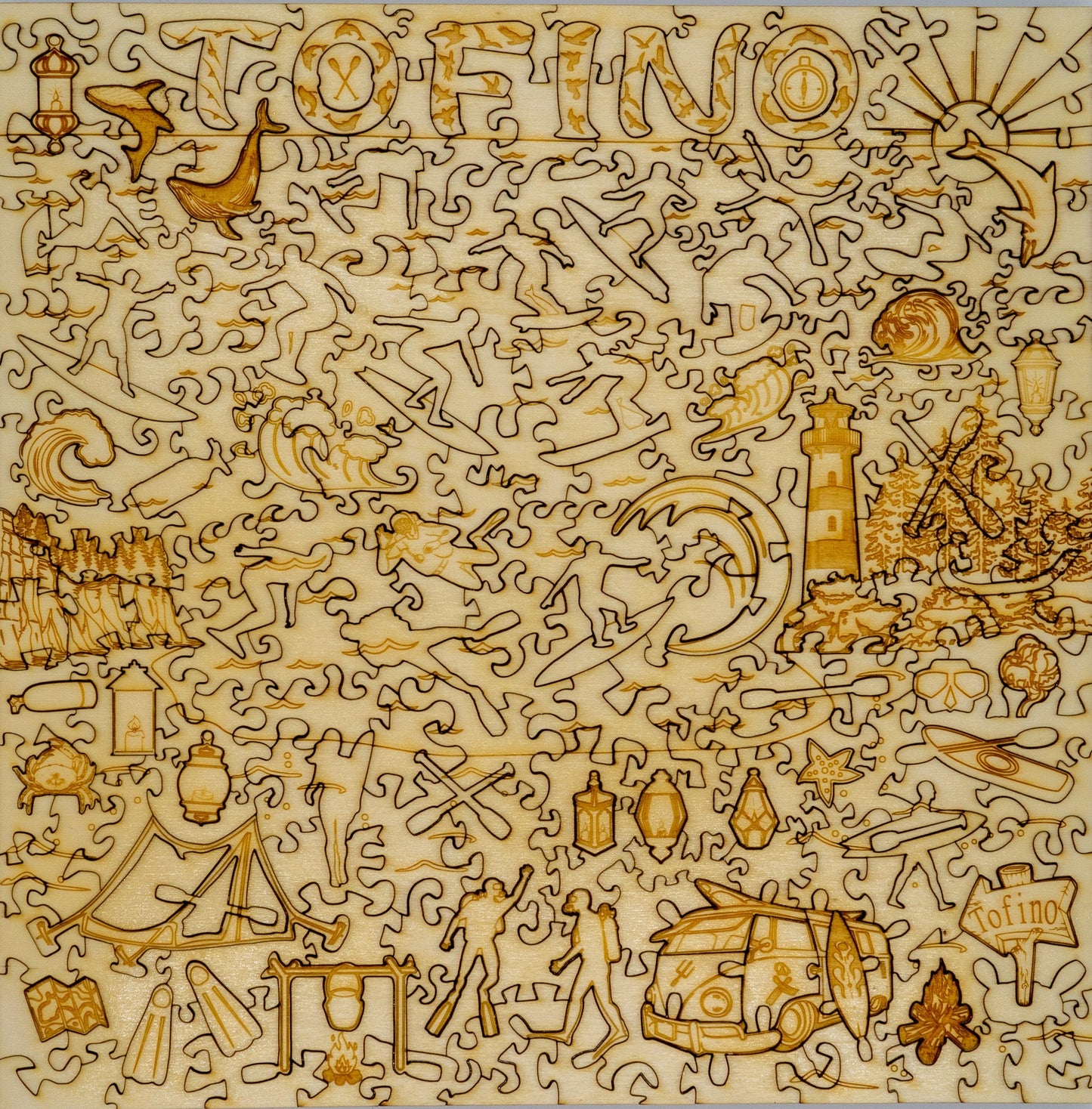 Tofino Sunset 3D wooden 2 sided puzzle