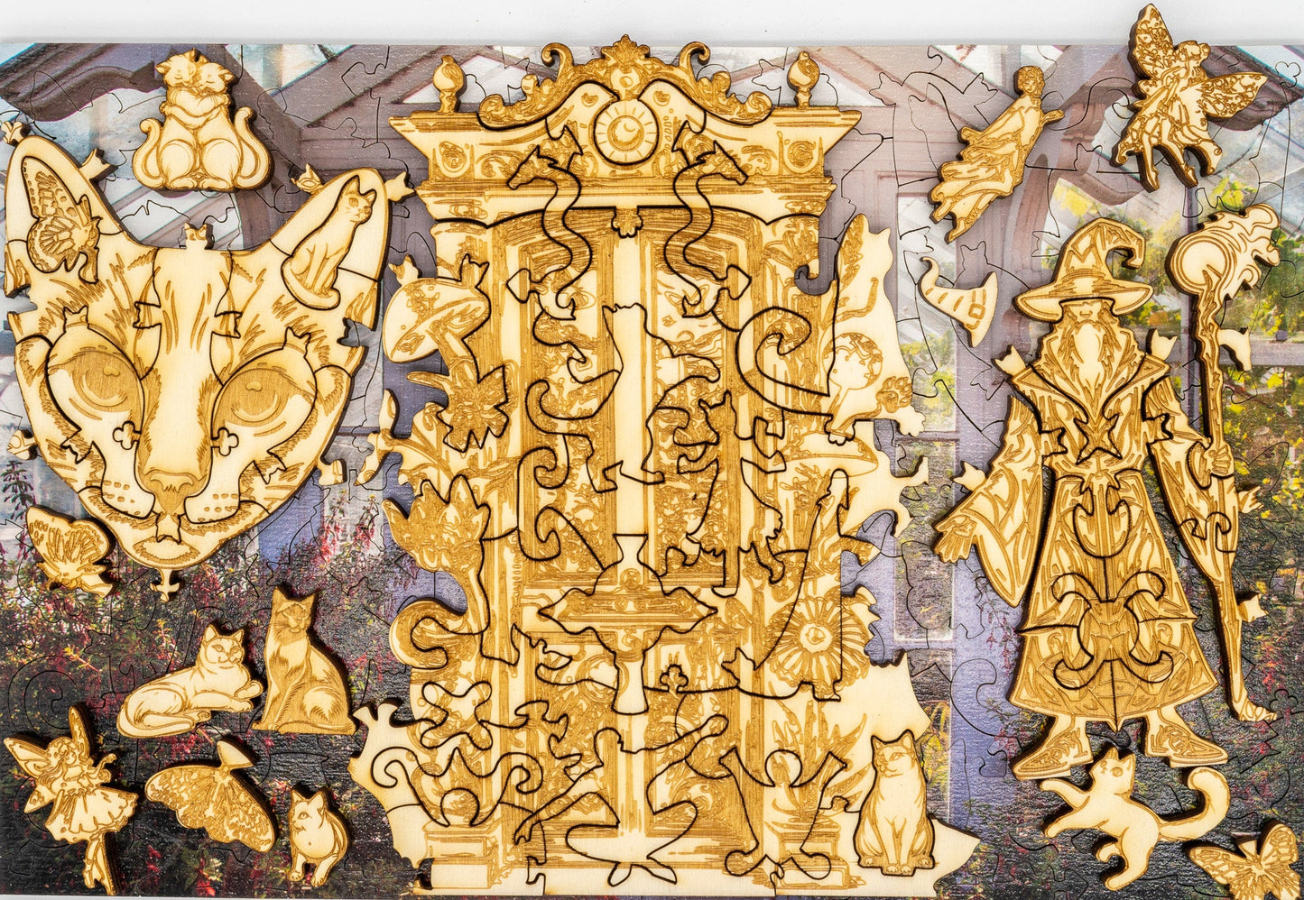 Door to Wonderland 3D wooden 2 sided puzzle