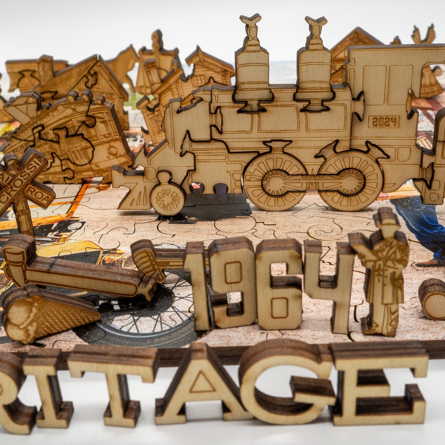 Heritage Park 3D wooden 2 sided puzzle