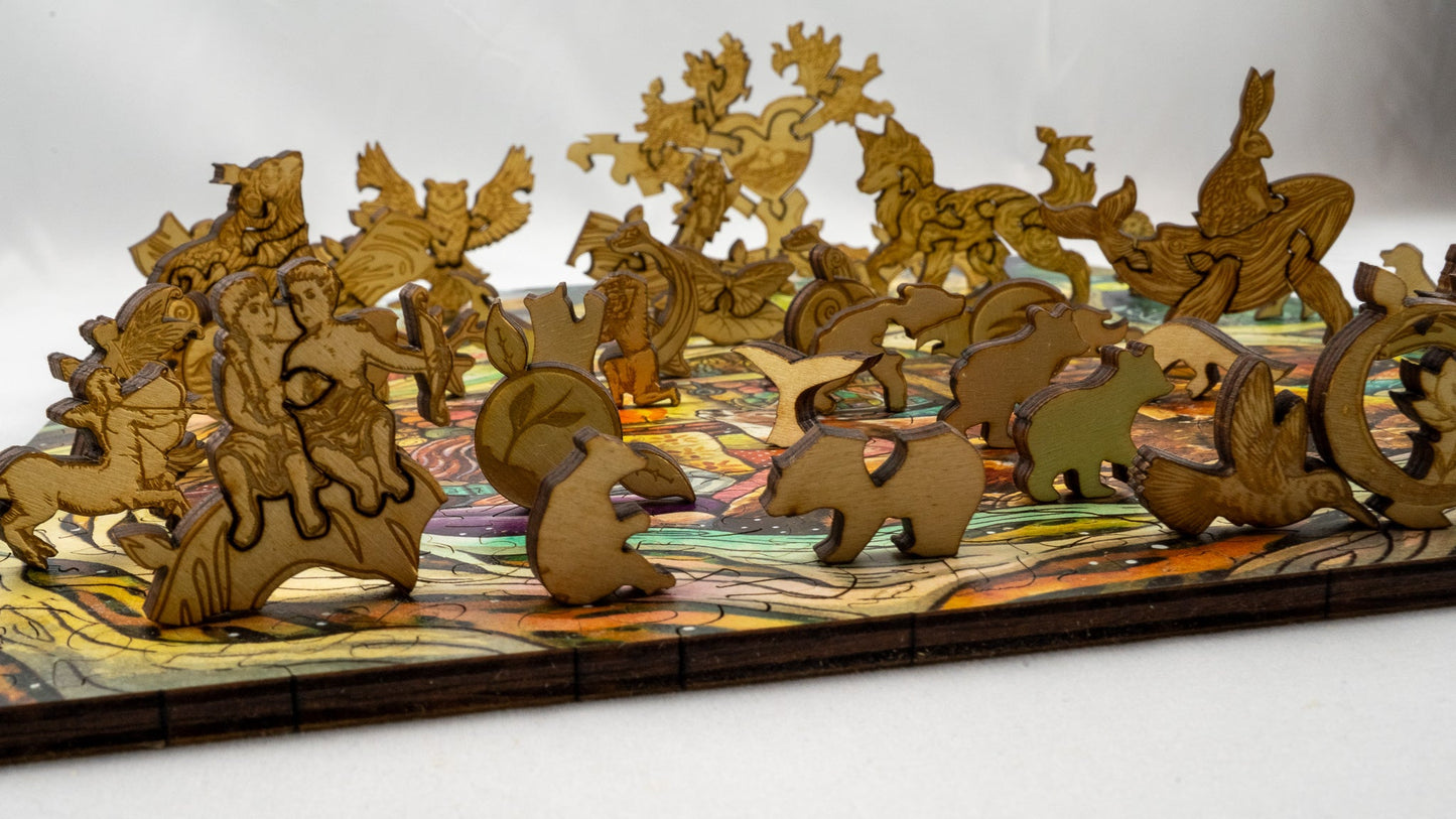 Kinship 3D wooden 2 sided puzzle
