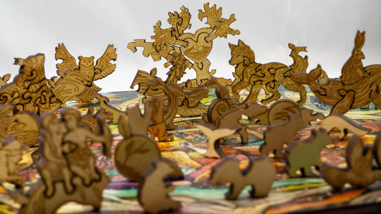 Kinship 3D wooden 2 sided puzzle