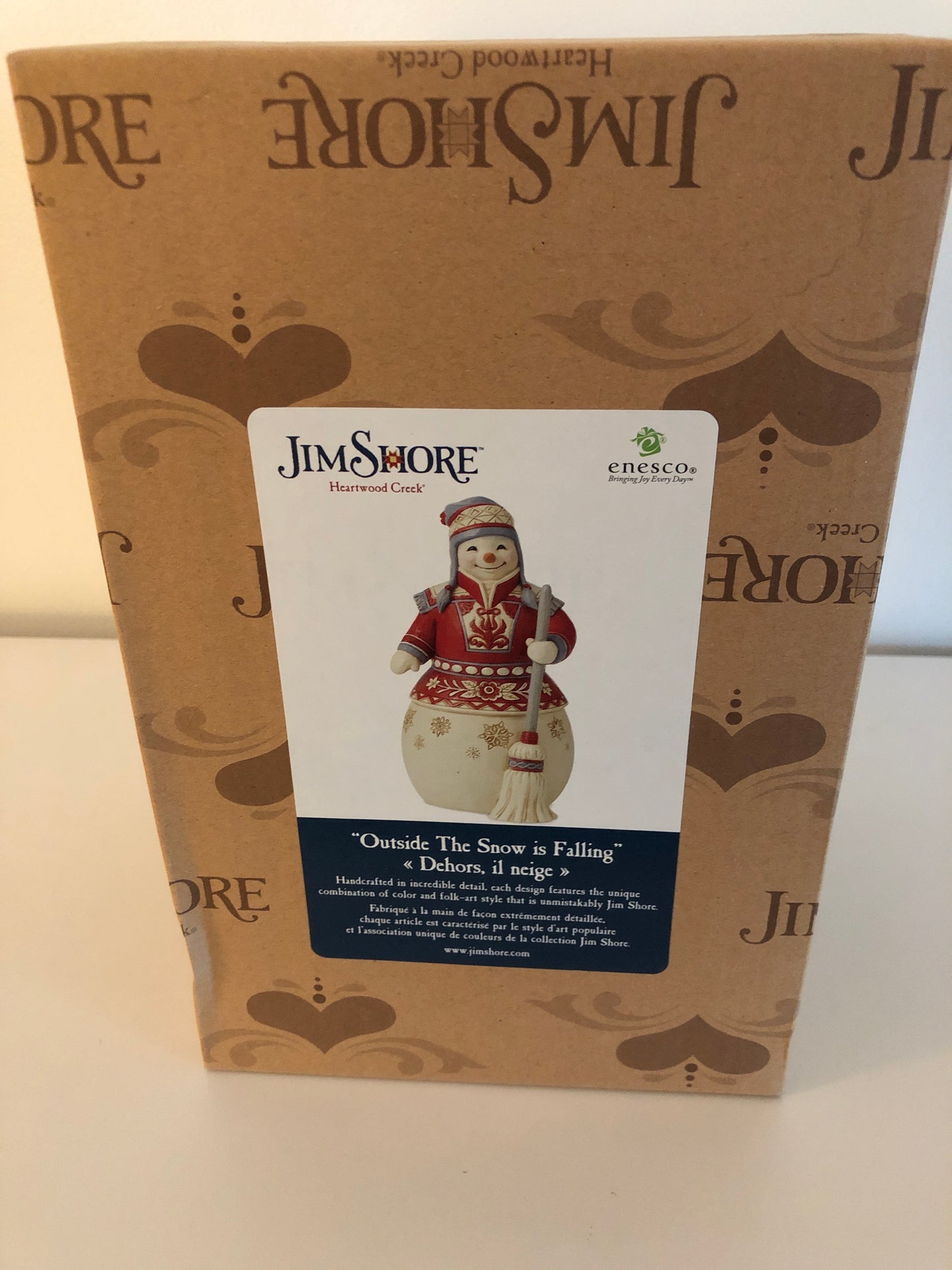 Jim Shore Nordic Noel Heartwood Creek Snowman with Broom figure 6012891