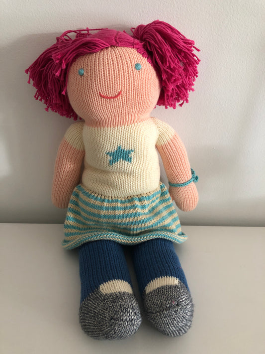 Blabla Kids Lola the Rocker hand knitted doll 18 inches