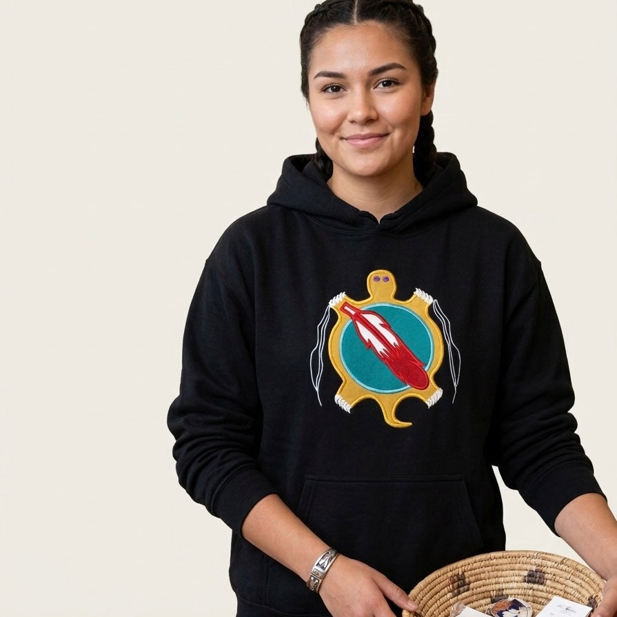 Embroidered Hoodies (Turtle feather)