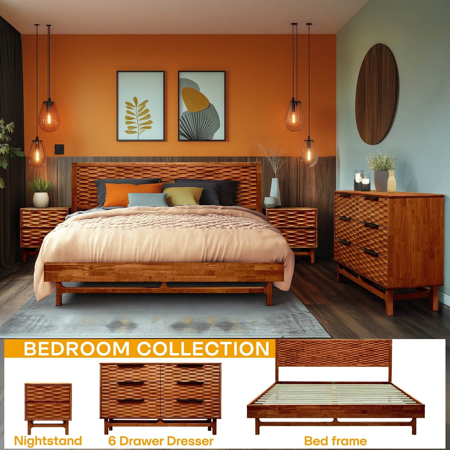 Elara Dresser with 6 Drawers
