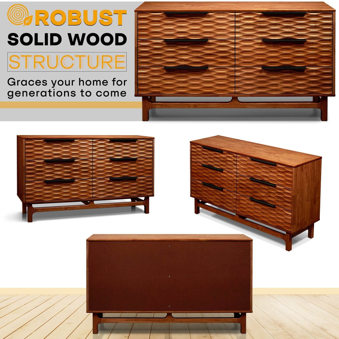 Elara Dresser with 6 Drawers