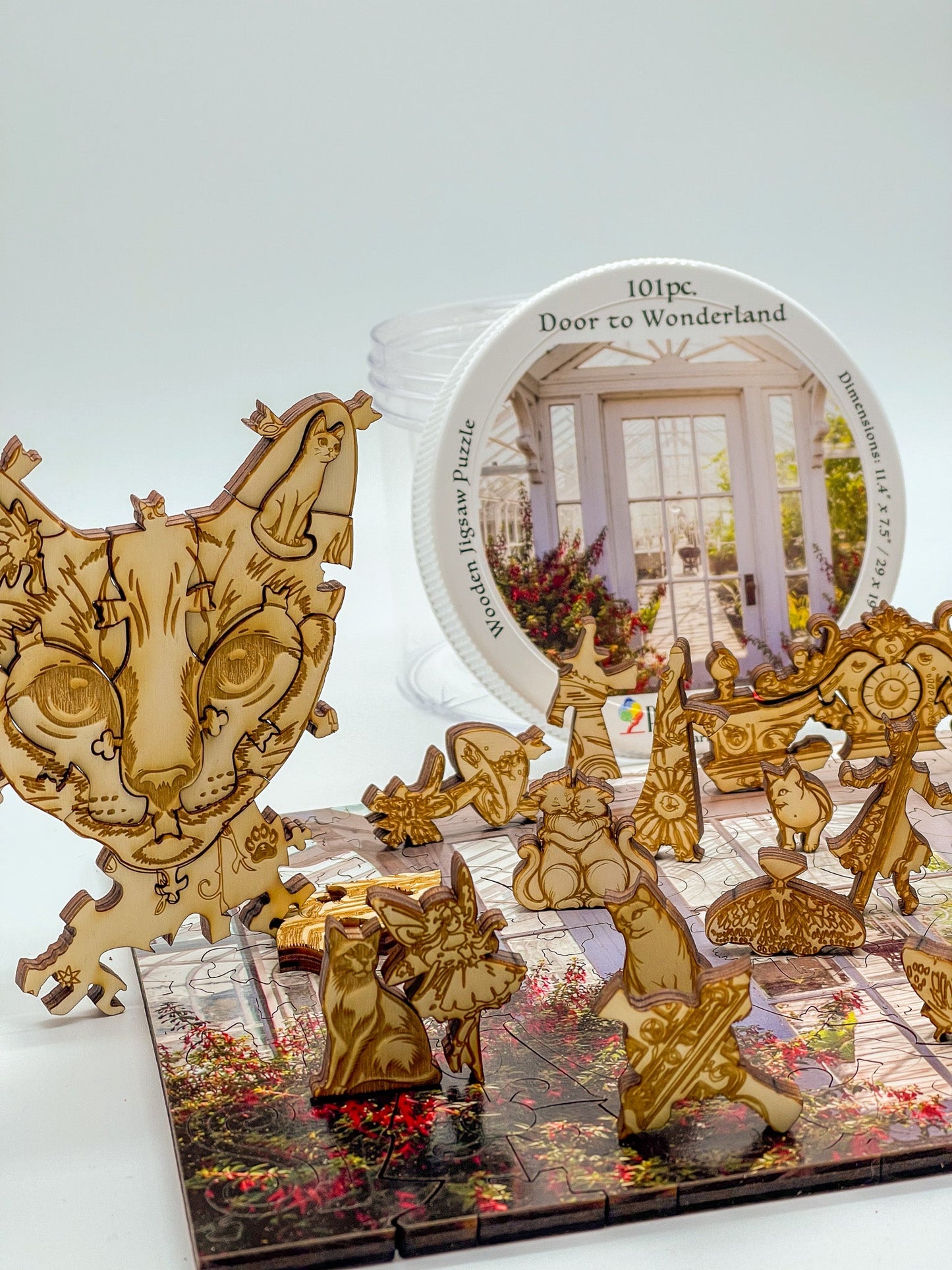 Door to Wonderland 3D wooden 2 sided puzzle