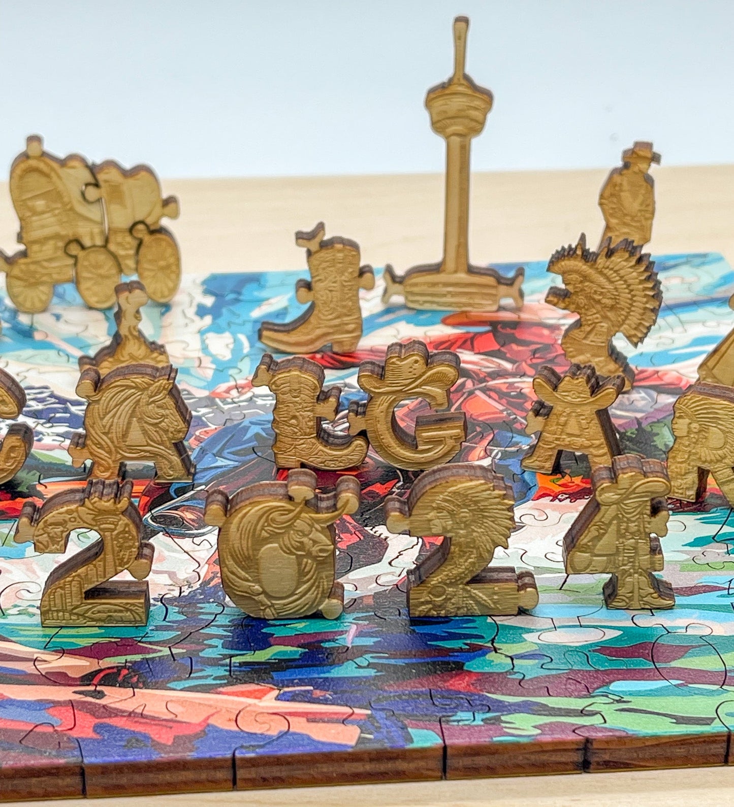 Mountain Rider 3D wooden 2 sided puzzle