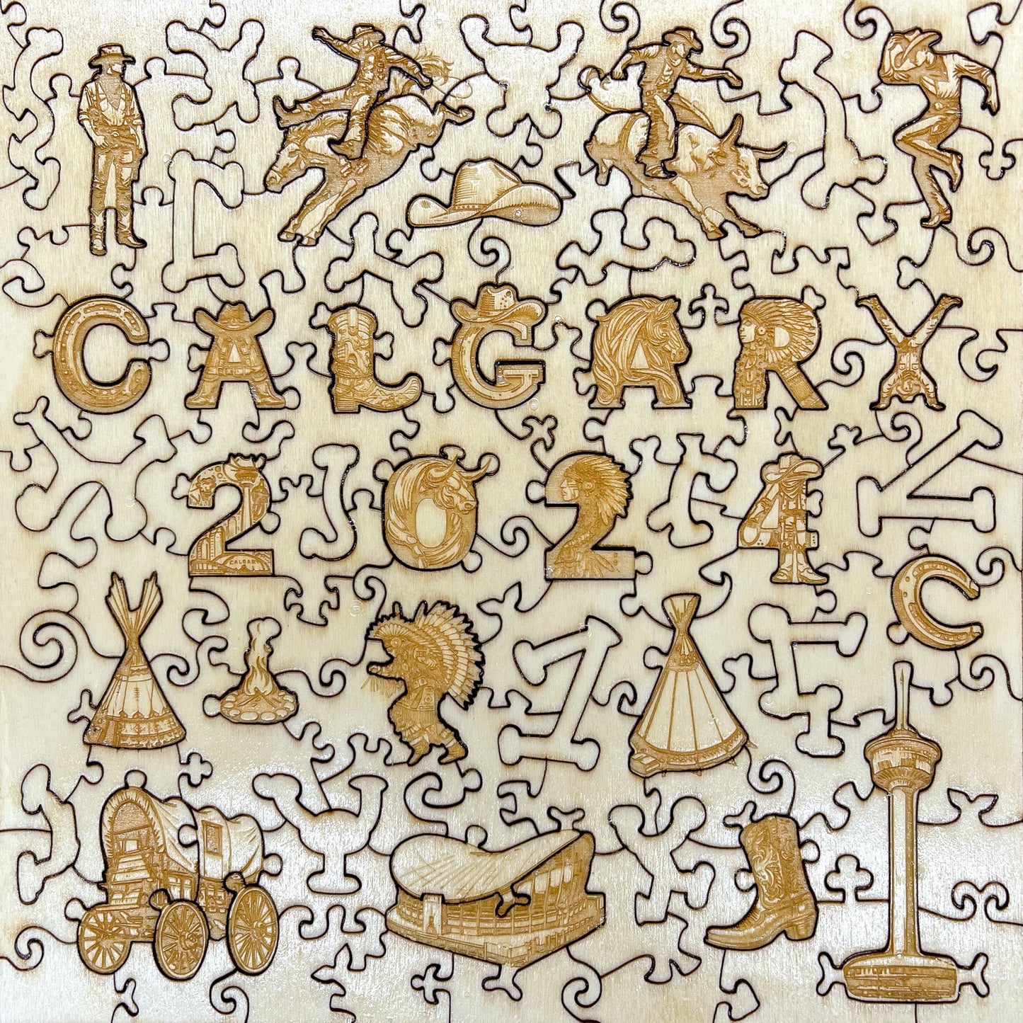 Calgary Spirit 3D wooden 2 sided puzzle