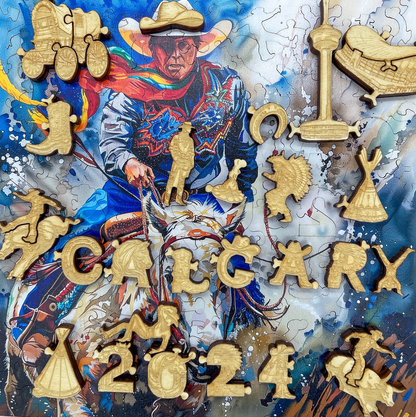 Calgary Spirit 3D wooden 2 sided puzzle