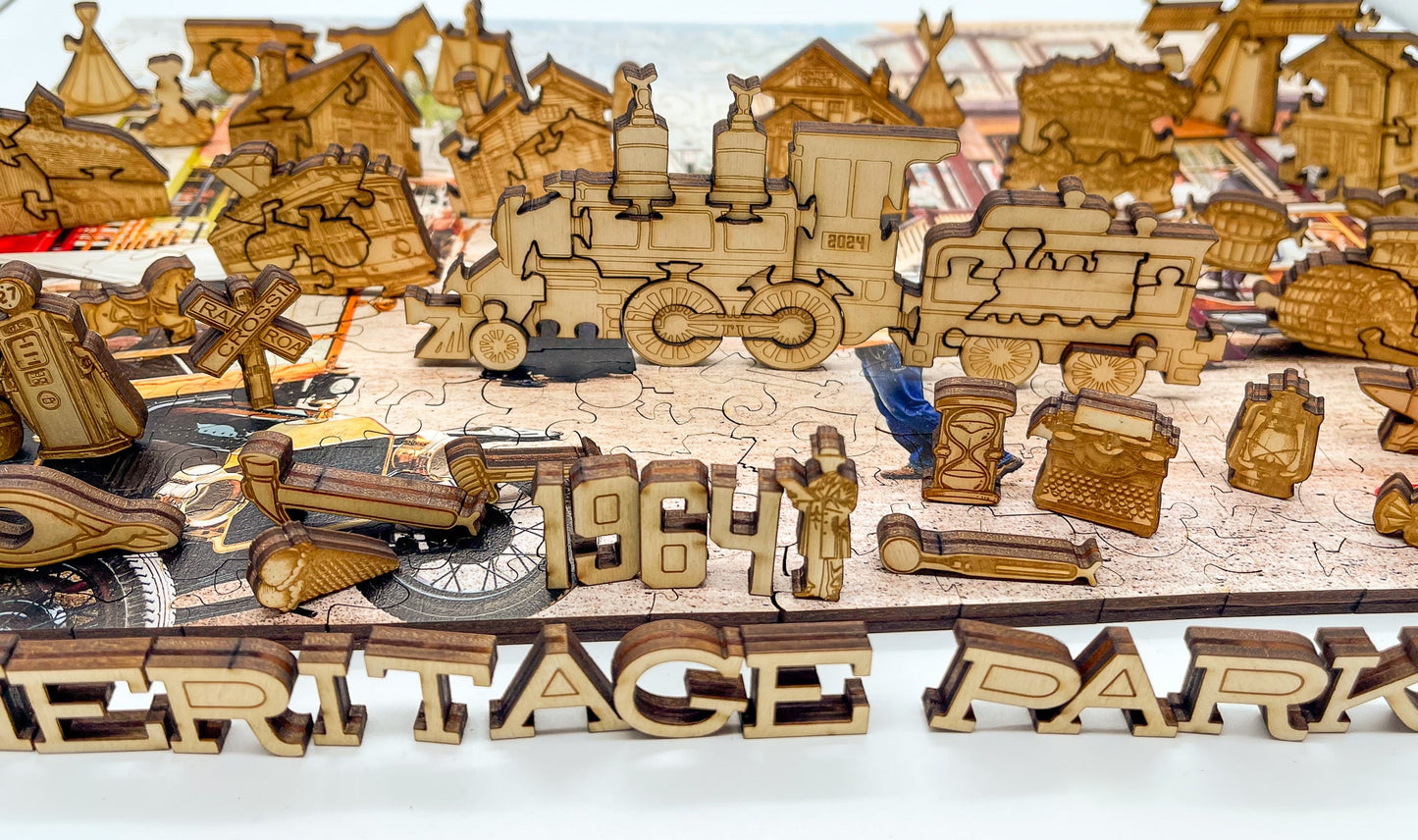 Heritage Park 3D wooden 2 sided puzzle