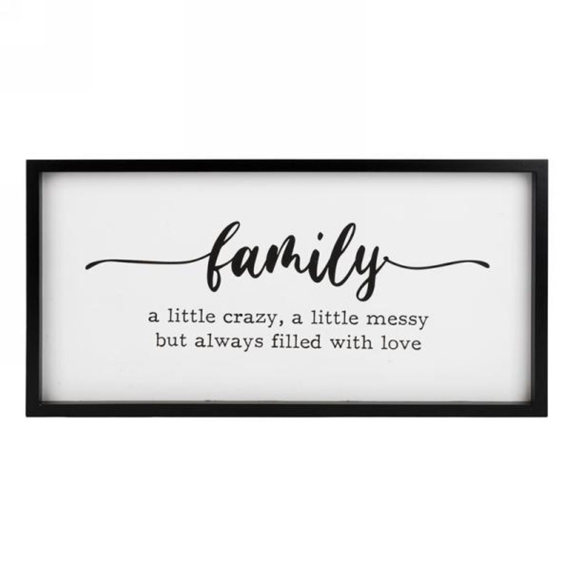 Family Quote Black Shadow Box Framed 9 by 18.75 inches