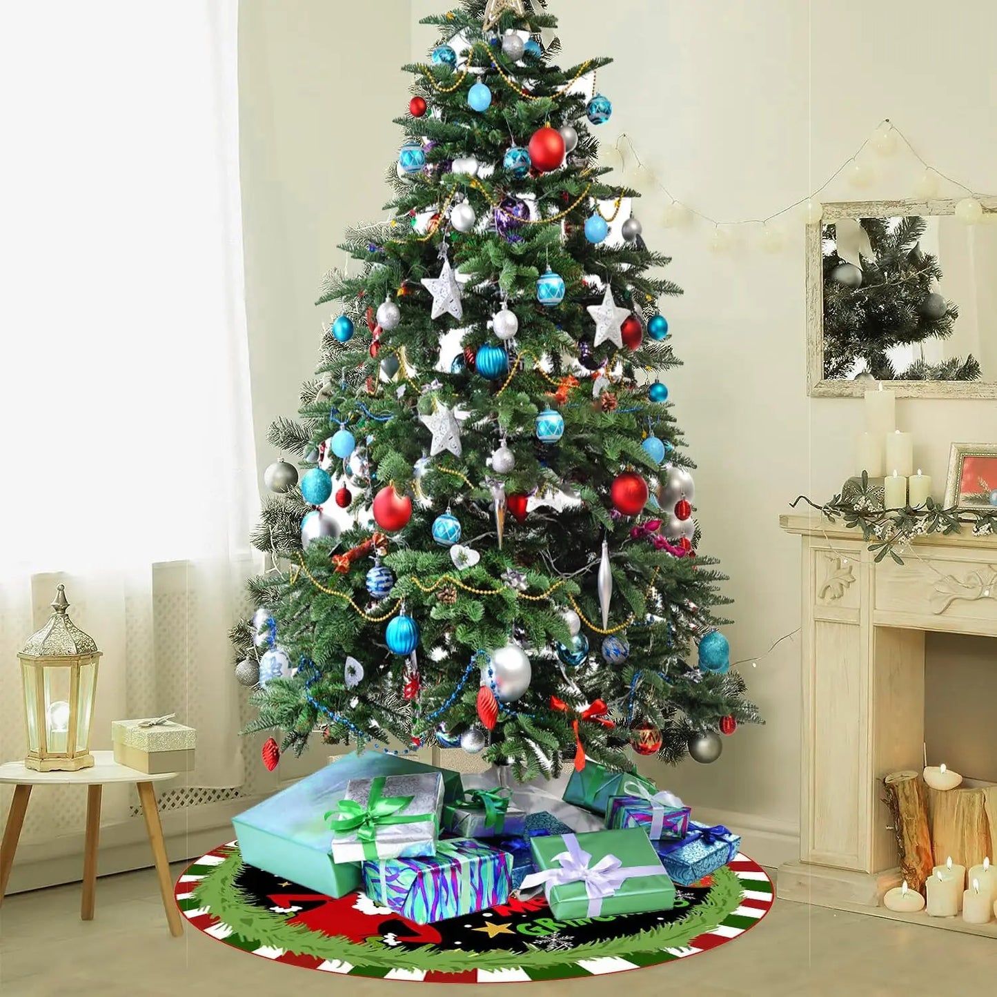Christmas Tree Skirt 48 inch - Christmas Tree Ornaments - Christmas Ornament - Perfect Holiday Decor for Festive Celebrations
