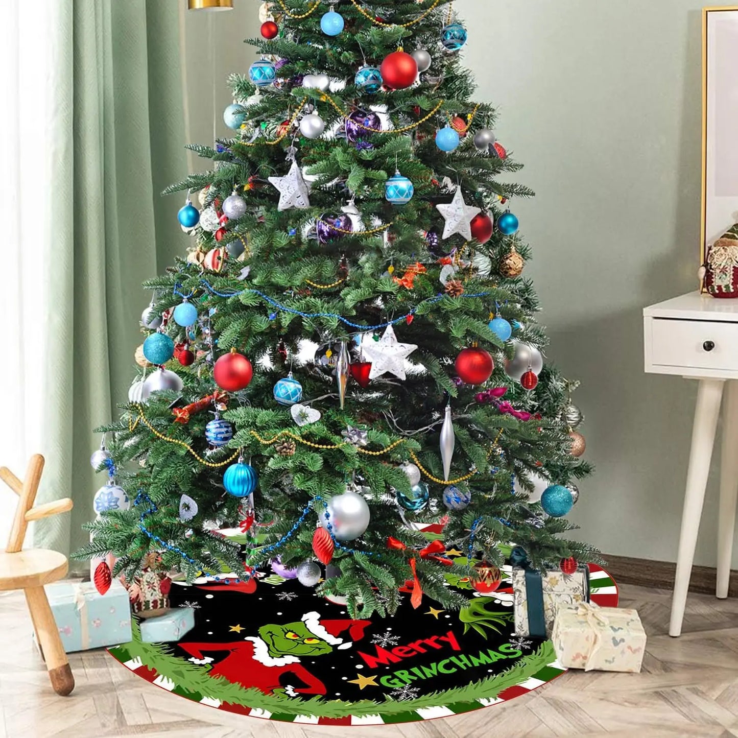 Christmas Tree Skirt 48 inch - Christmas Tree Ornaments - Christmas Ornament - Perfect Holiday Decor for Festive Celebrations