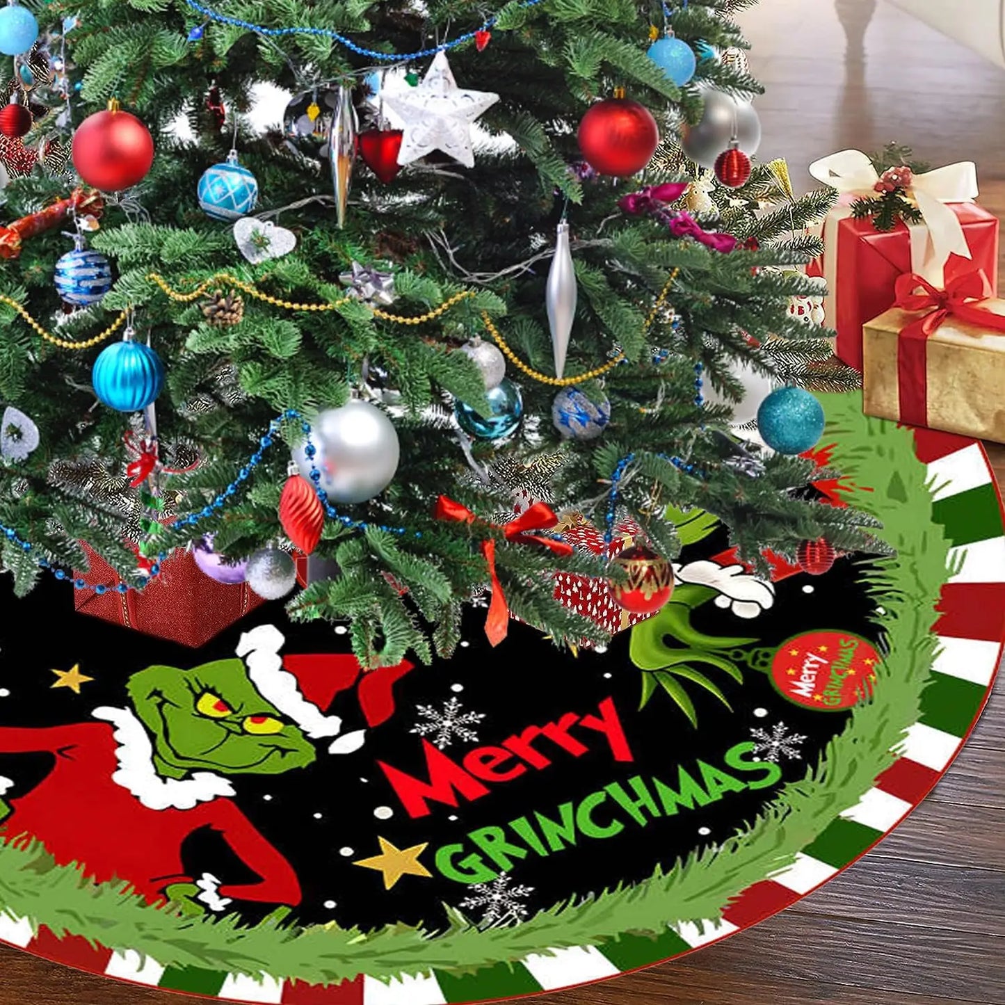 Christmas Tree Skirt 48 inch - Christmas Tree Ornaments - Christmas Ornament - Perfect Holiday Decor for Festive Celebrations