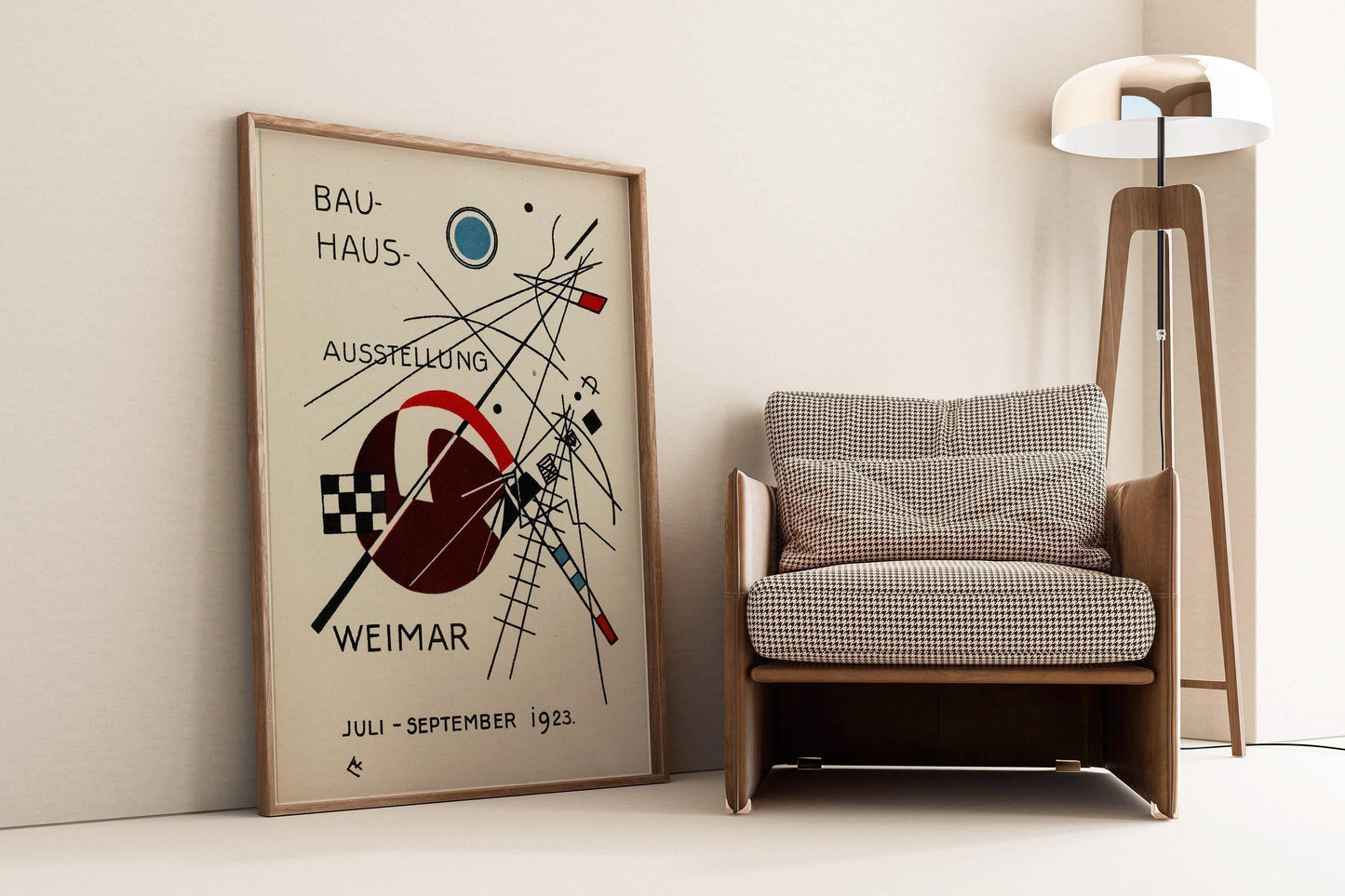 Bauhaus Vintage Poster - Beige Black PREMIUM GICLÉE PRINT | Mid-Century Modern Art Print (available handframed or unframed)