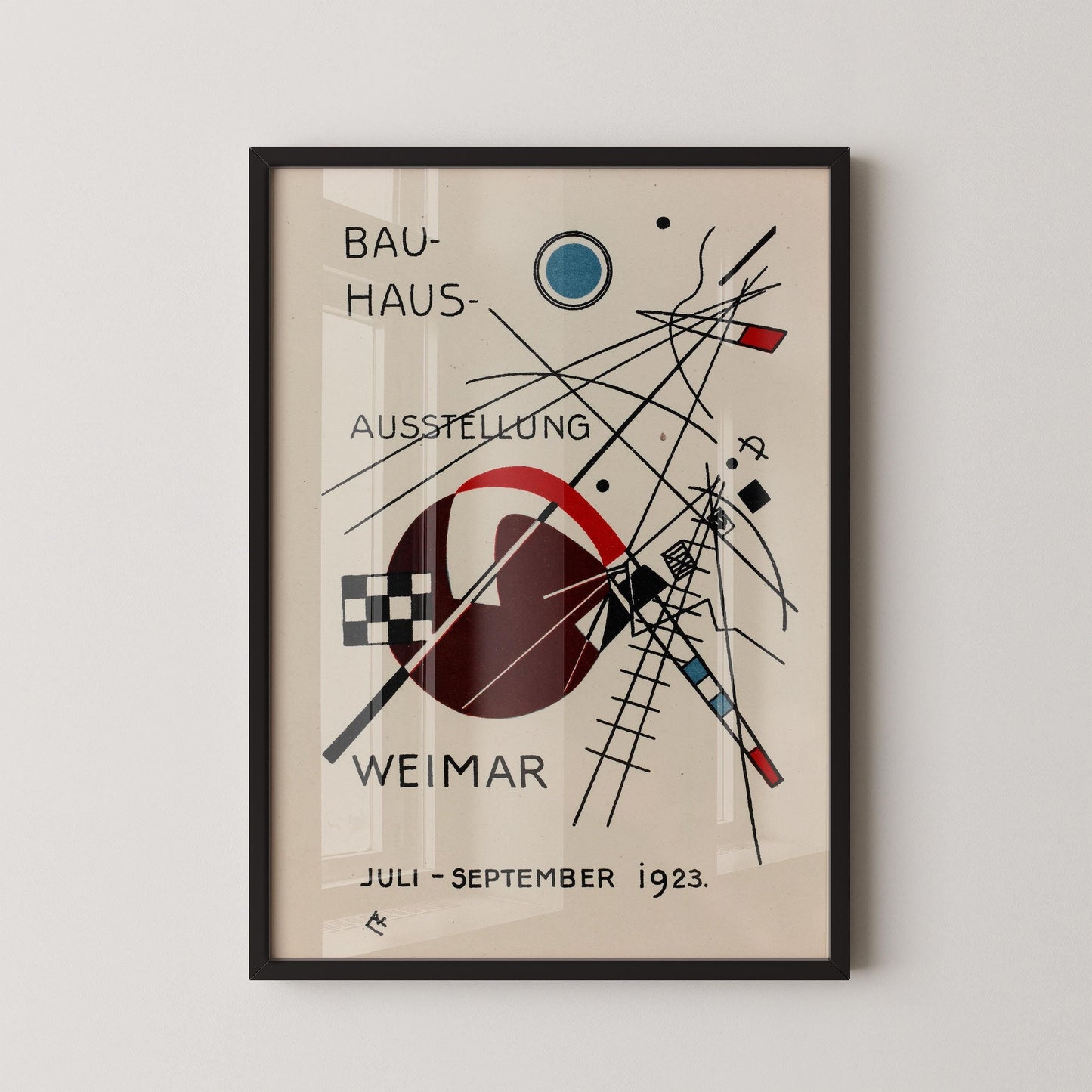 Bauhaus Vintage Poster - Beige Black PREMIUM GICLÉE PRINT | Mid-Century Modern Art Print (available handframed or unframed)