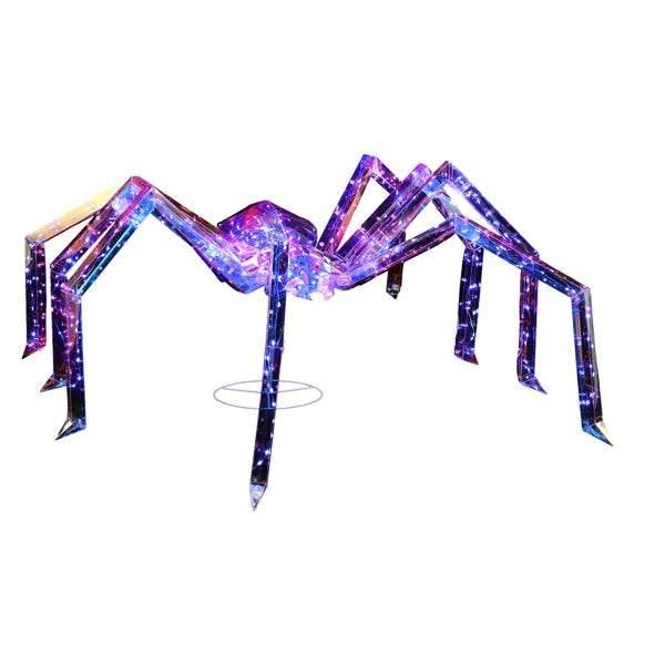 3FT Halloween Decorations Light Up Spider, Outdoor Halloween Decor Lighted Iridescent Spider