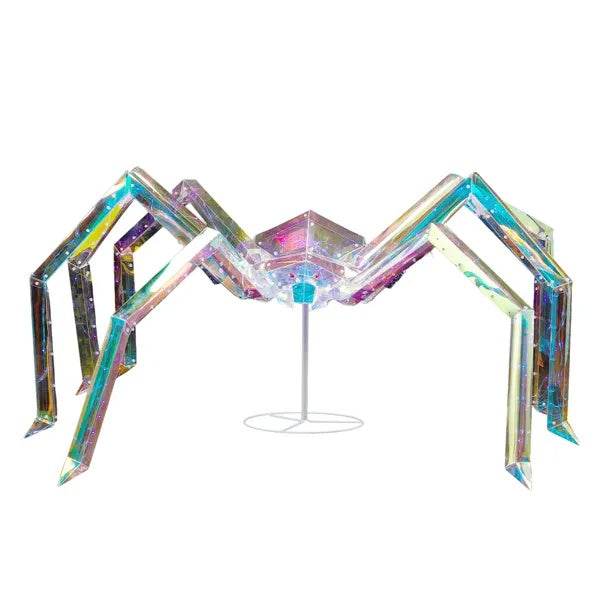 3FT Halloween Decorations Light Up Spider, Outdoor Halloween Decor Lighted Iridescent Spider