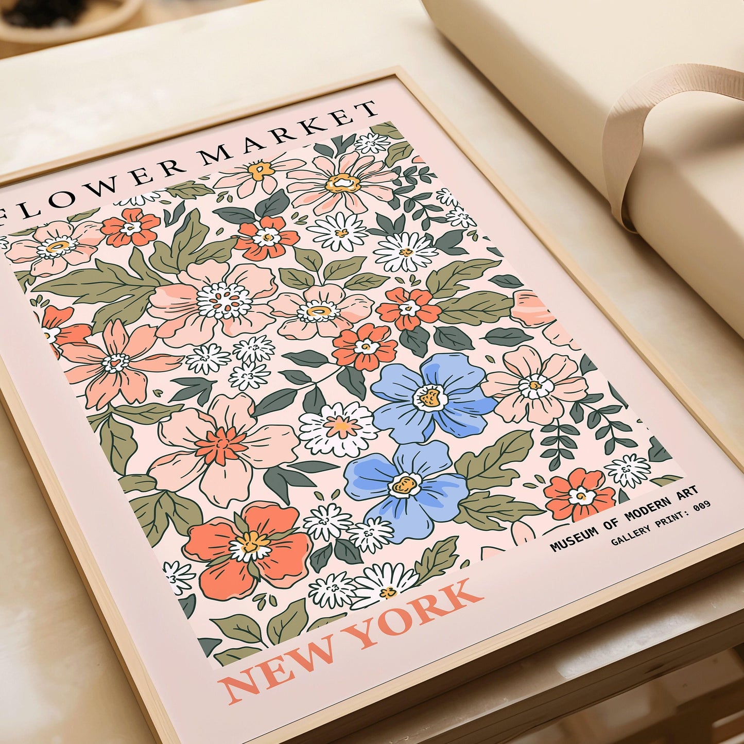 Flower Market - New York | Our Number 1 Bestselling Modern Botanical Art Exhibition Print (available handframed or unframed)