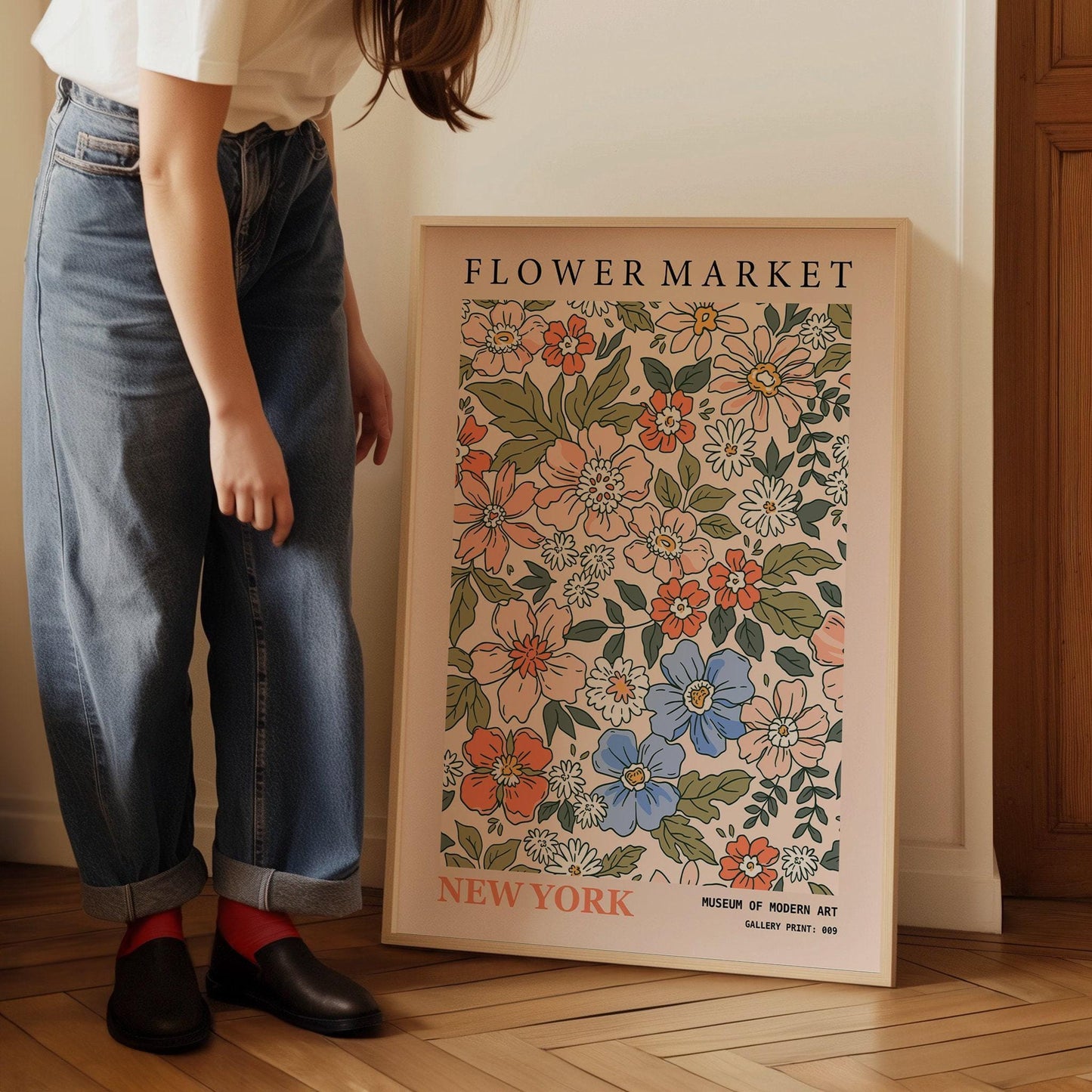 Flower Market - New York | Our Number 1 Bestselling Modern Botanical Art Exhibition Print (available handframed or unframed)