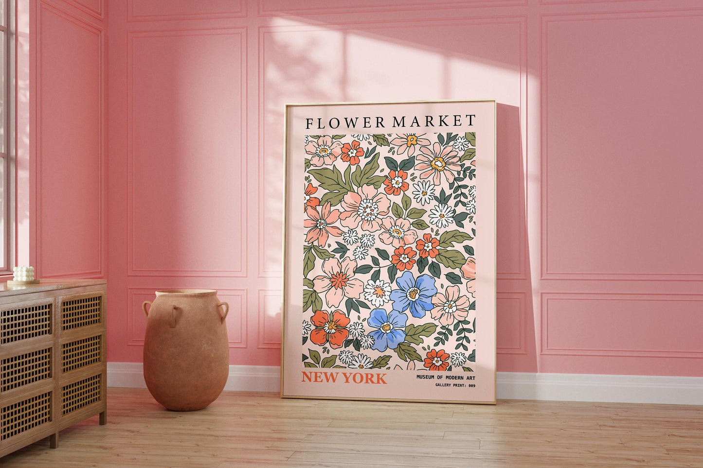 Flower Market - New York | Our Number 1 Bestselling Modern Botanical Art Exhibition Print (available handframed or unframed)