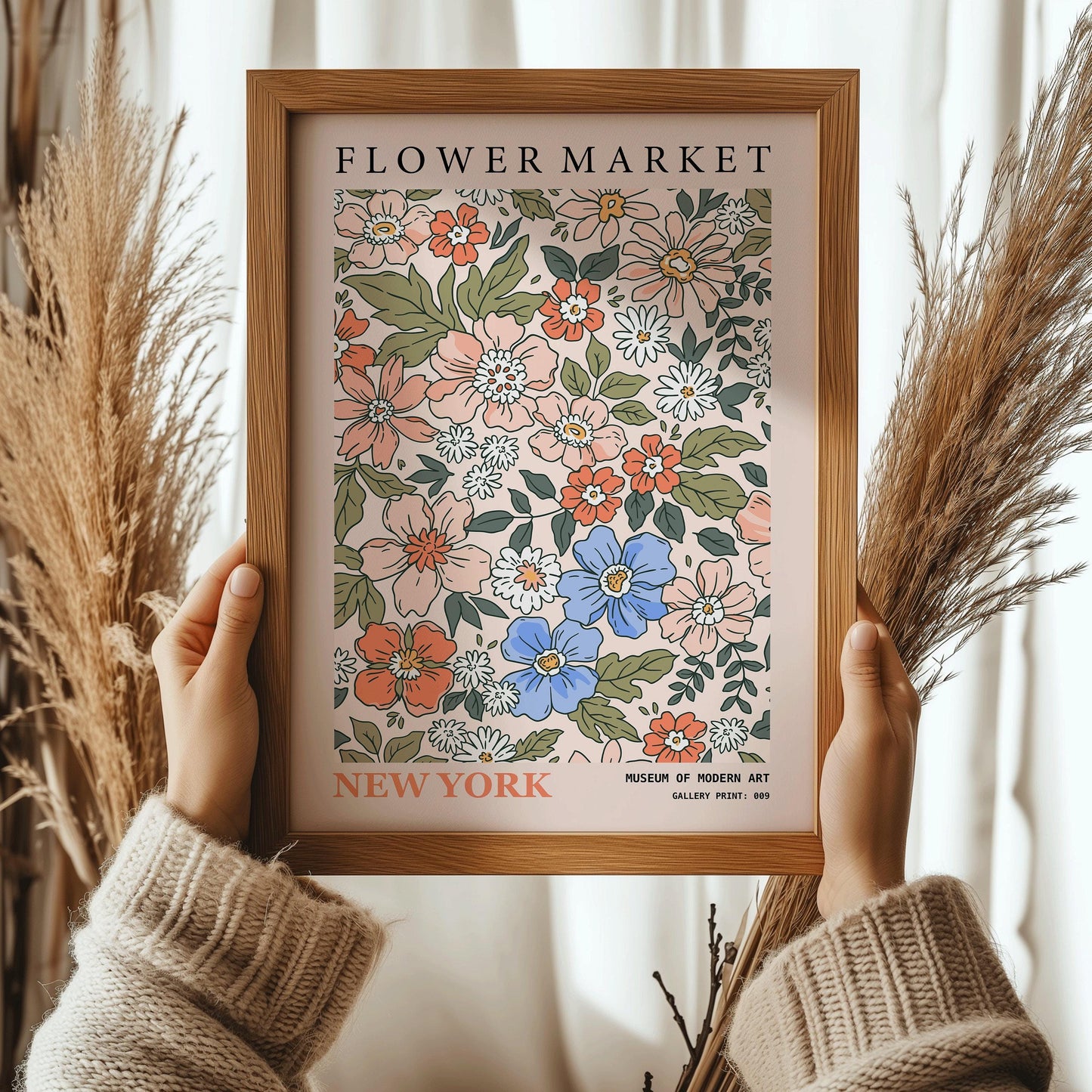 Flower Market - New York | Our Number 1 Bestselling Modern Botanical Art Exhibition Print (available handframed or unframed)
