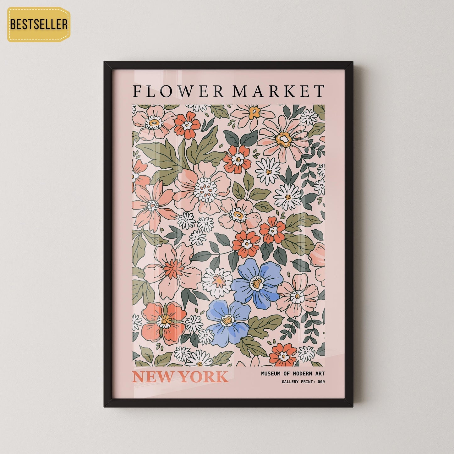 Flower Market - New York | Our Number 1 Bestselling Modern Botanical Art Exhibition Print (available handframed or unframed)