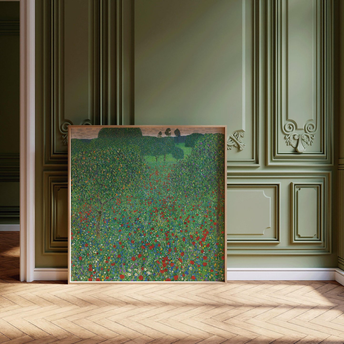 Gustav Klimt - Poppies | Famous Vintage Painting (available handframed or unframed) 1x1
