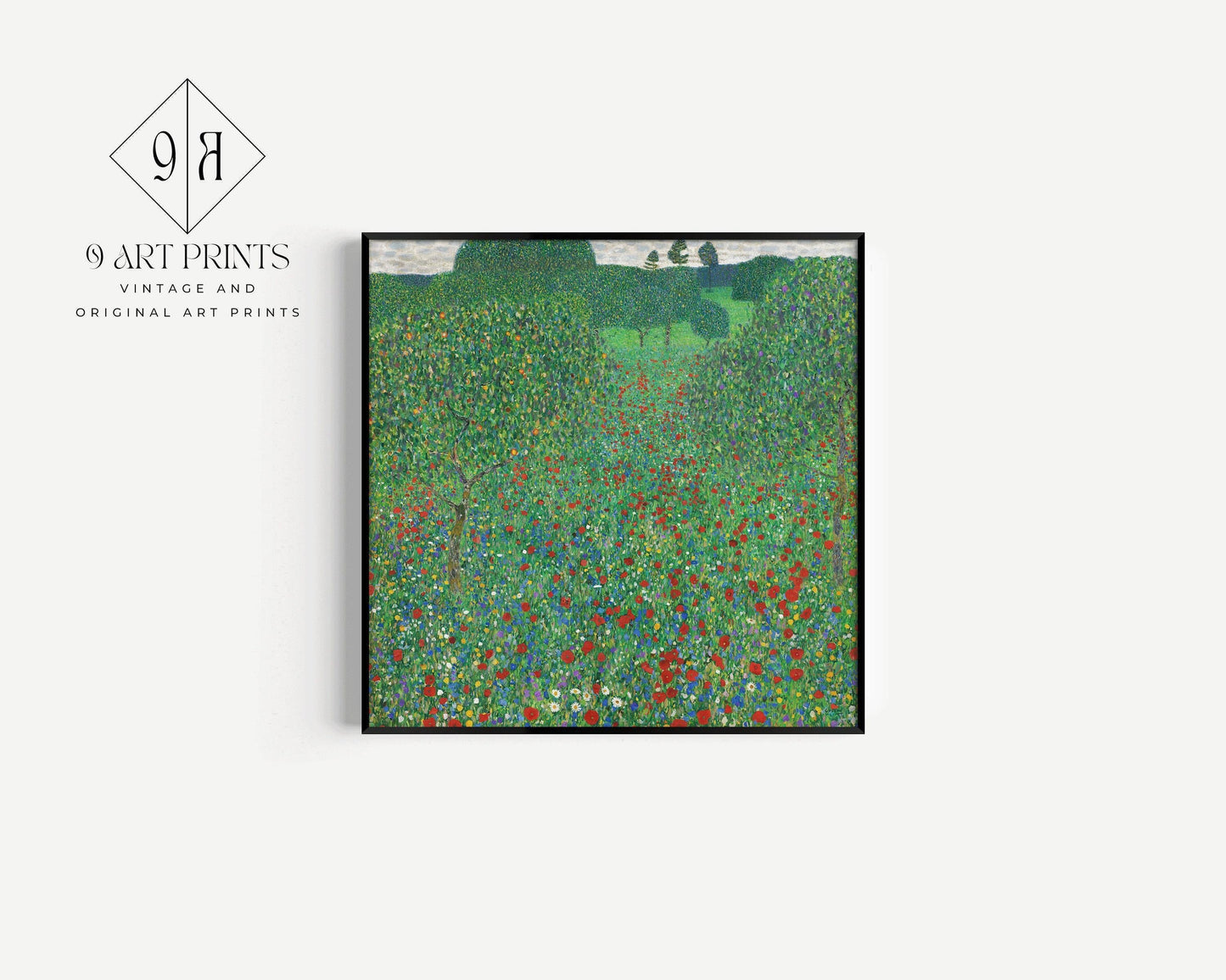 Gustav Klimt - Poppies | Famous Vintage Painting (available handframed or unframed) 1x1