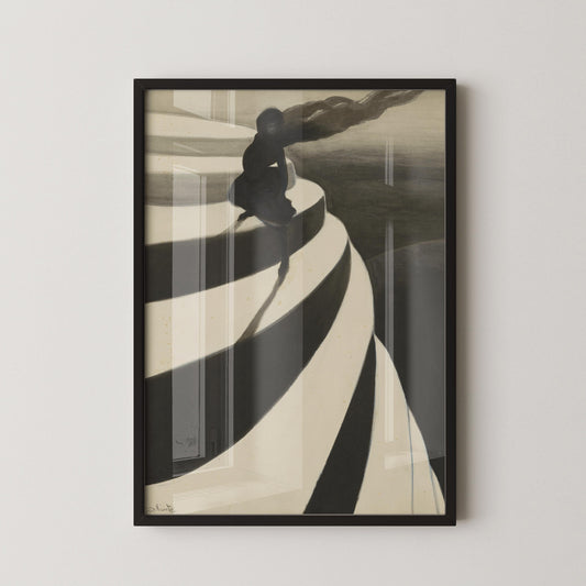 Léon Spilliaert – “Vertigo” (1908) | Haunting Symbolist Masterpiece | Dark Academia Wall Art | Moody Surrealist Print | Art Nouveau Noir