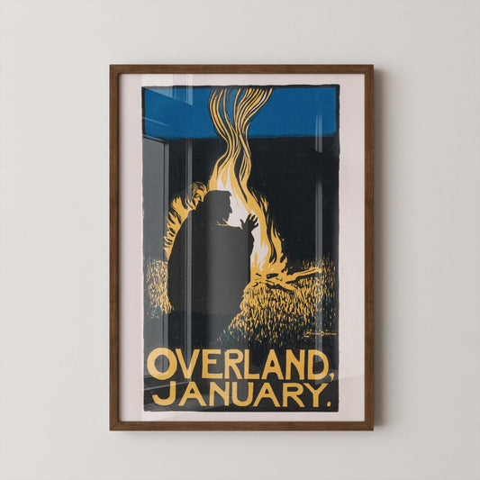 Overland Magazine January (1896) | Striking Vintage Cover by Maynard Dixon Featuring the American West (Giclée Print Handframed or Unframed)