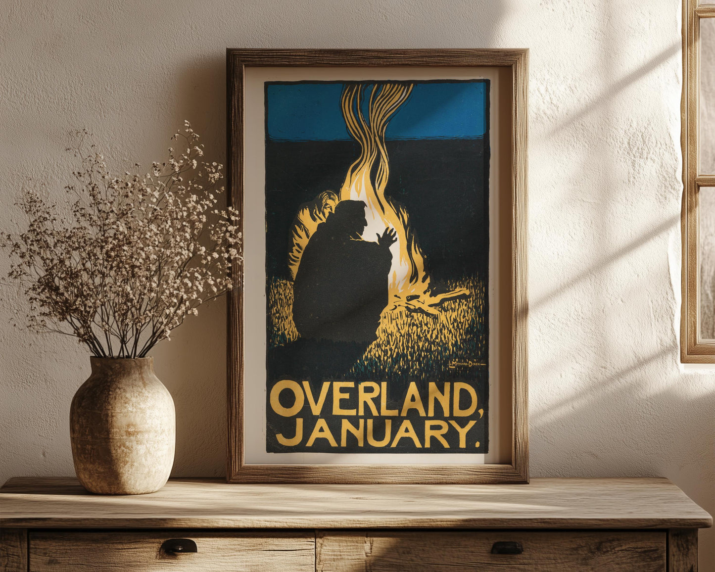 Overland Magazine January (1896) | Striking Vintage Cover by Maynard Dixon Featuring the American West (Giclée Print Handframed or Unframed)