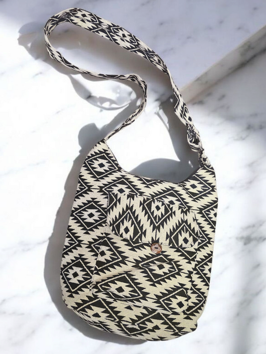 OLDTRIBES™ black  and  white  star Crossbody Bag