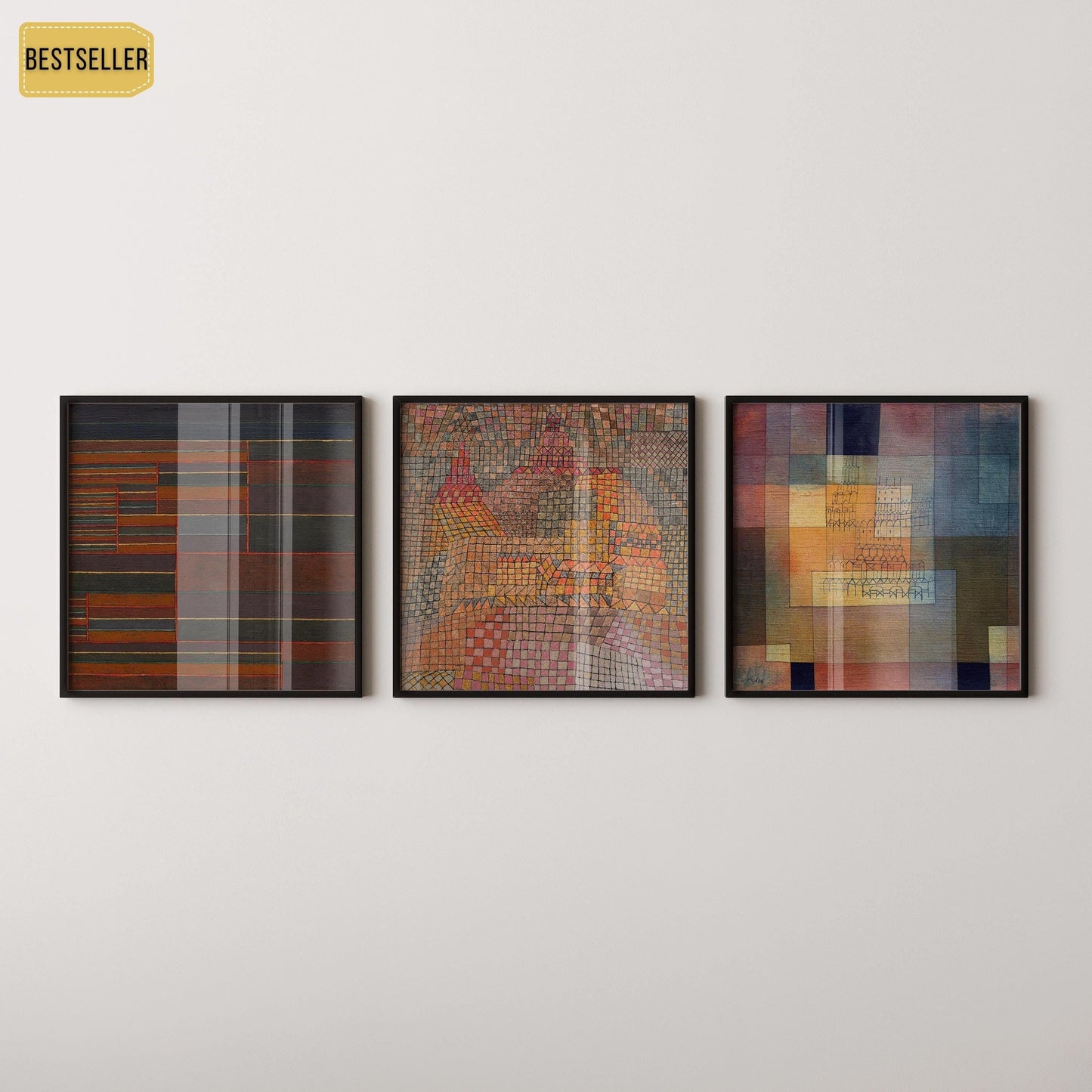 STATEMENT TRIO Paul Klee| On the Current Six Thresholds; Polyphonic Architecture & Stadtburg Castle Available framed 1x1