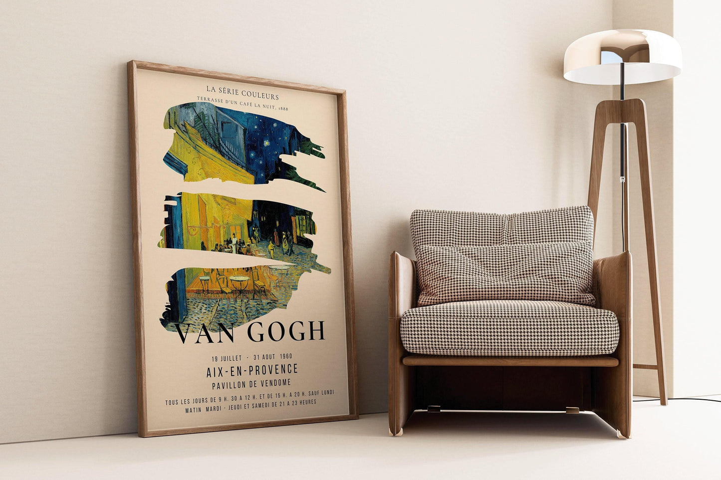 Vincent Van Gogh - Cafe Terrace | Iconic Classic Impressionist Exhibition Poster Fine Art Print (available handframed or unframed)