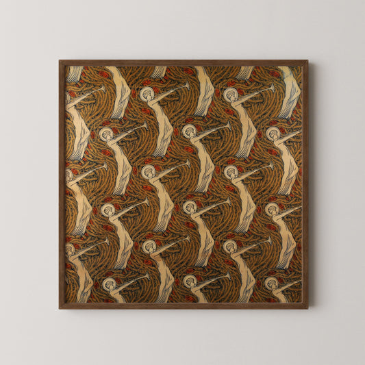 William Morris - Angels with Trumpet PREMIUM GICLÉE PRINT | Vintage Botanical Pattern (available handframed or unframed) 1x1