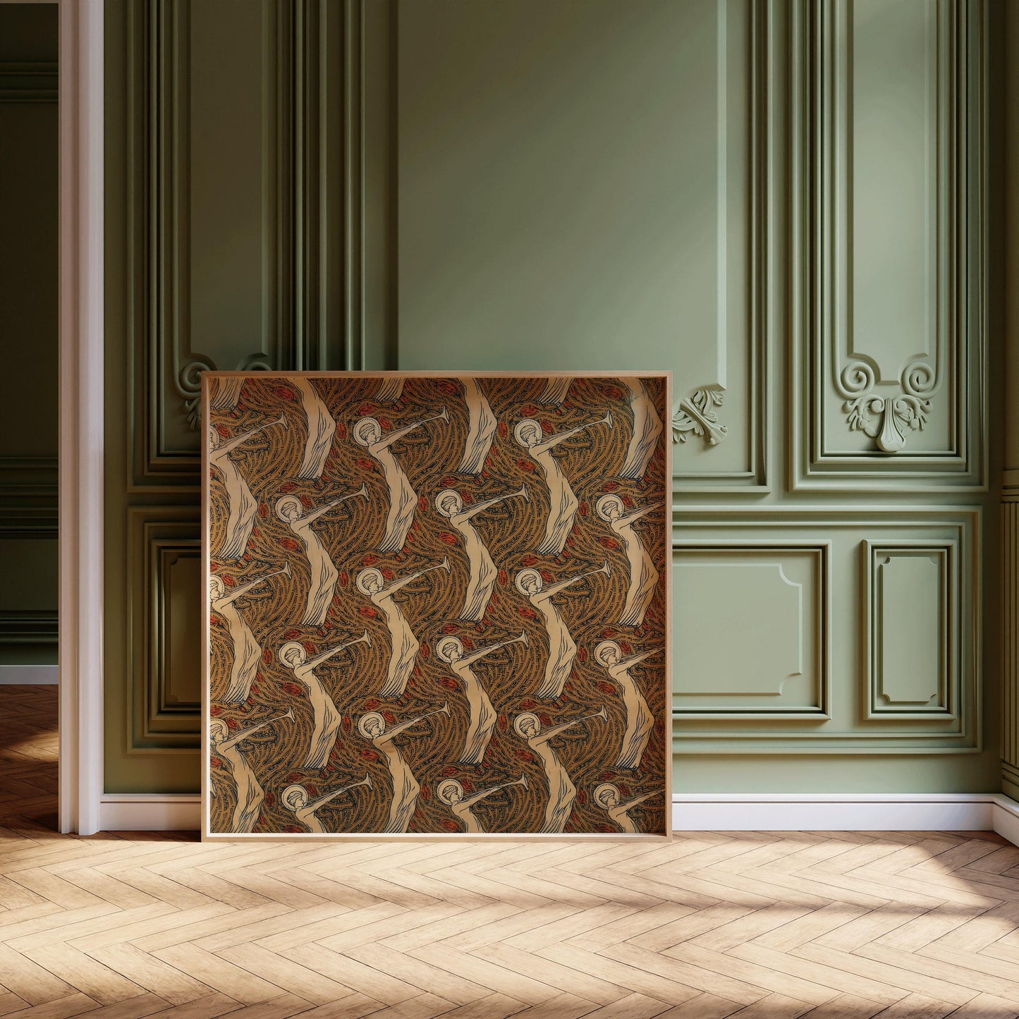 William Morris - Angels with Trumpet PREMIUM GICLÉE PRINT | Vintage Botanical Pattern (available handframed or unframed) 1x1