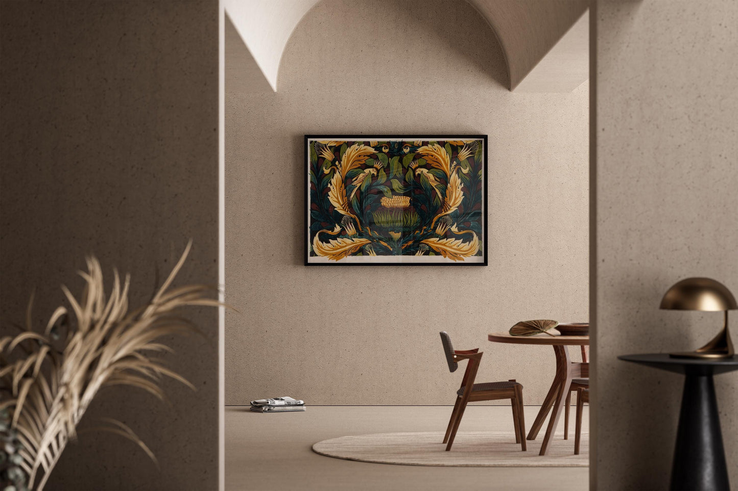 William Morris - Crowned Bird with Artichokes PREMIUM GICLÉE PRINT | A Magnificent Vintage Botanical Artwork (available handframed)