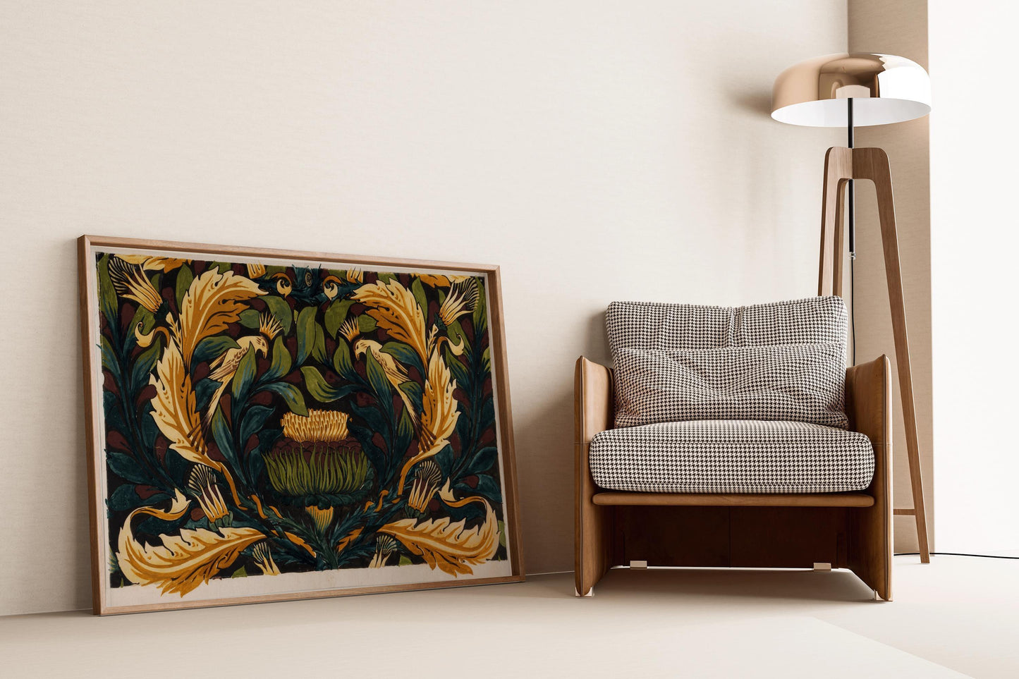 William Morris - Crowned Bird with Artichokes PREMIUM GICLÉE PRINT | A Magnificent Vintage Botanical Artwork (available handframed)