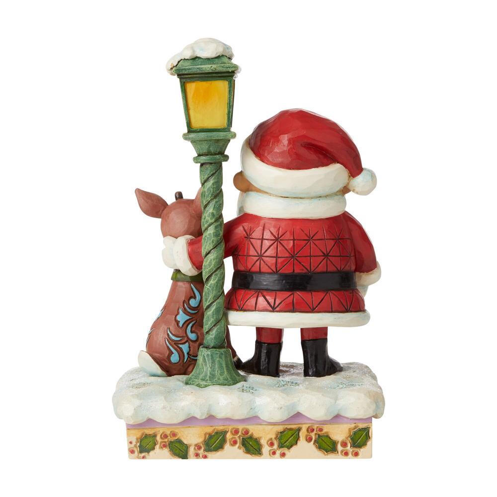 Jim Shore 2021 Rudolph Santa and Lamp Post Christmas figurine 6009110