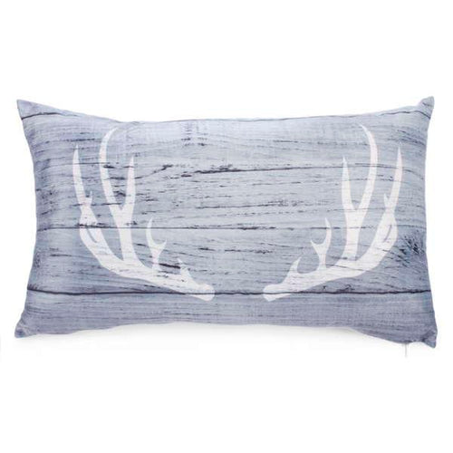 Into the Woods Deer Antler Suedette Lumbar Decorative Throw Pillow Cover