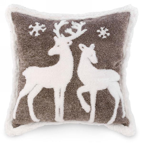 Christmas Deer 20 by 20 inch pillow cover and insert set